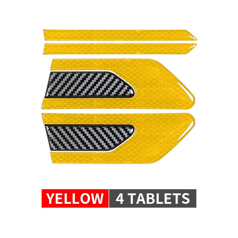 

2 шт./компл. светоотражающая лента для безопасности грузовика, защитная лента для двери автомобиля, полосы для предотвращения столкновений, безопасные наклейки на отражатель жёлтый