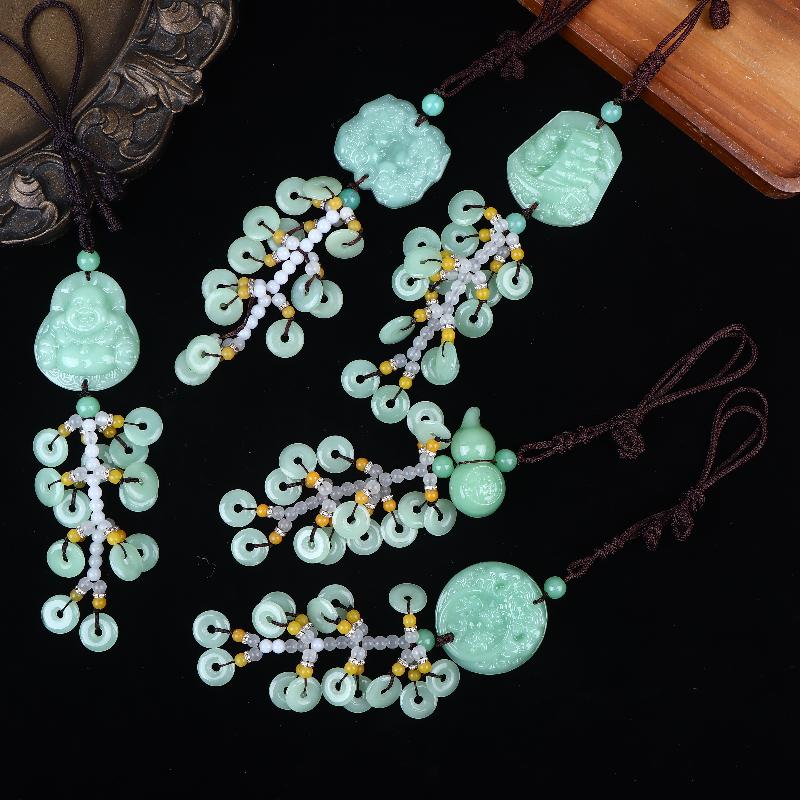 1Pc Chinese Luck Car Accessory Rearview Mirror Pendant Suitable For For Asian Culture Decor & Driving Amulet