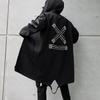 Herren Frühling und Herbst große Kapuzenjacke lange Windjacke