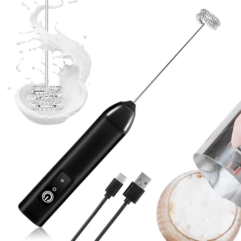1Pc Electric Milk Frother Coffee Milk Frother Coffee Mixer 500Mah Usb-Charging Portable Egg Beater Coffee Milk Mixing Blender