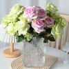 7-Head Artificial Rose Realistic Fake Flower Bouquet Home Office Wedding Party Indoor Outdoor
