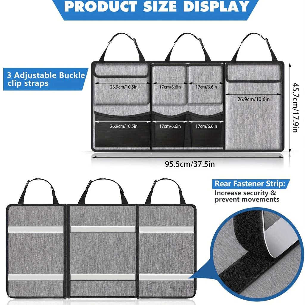 Oxford Cloth Car Car Back Seat Organizer Bag Hanging Car Storage Bag