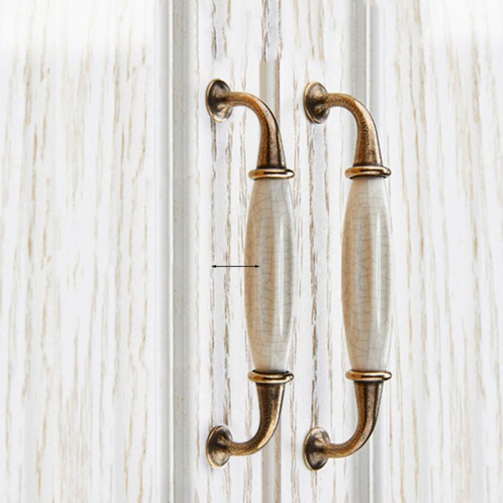 White Ceramic Cabinet Handles Zinc Zinc Zinc Alloy Knobs Drawer Pulls Drawer Knobs  Cabinet Door