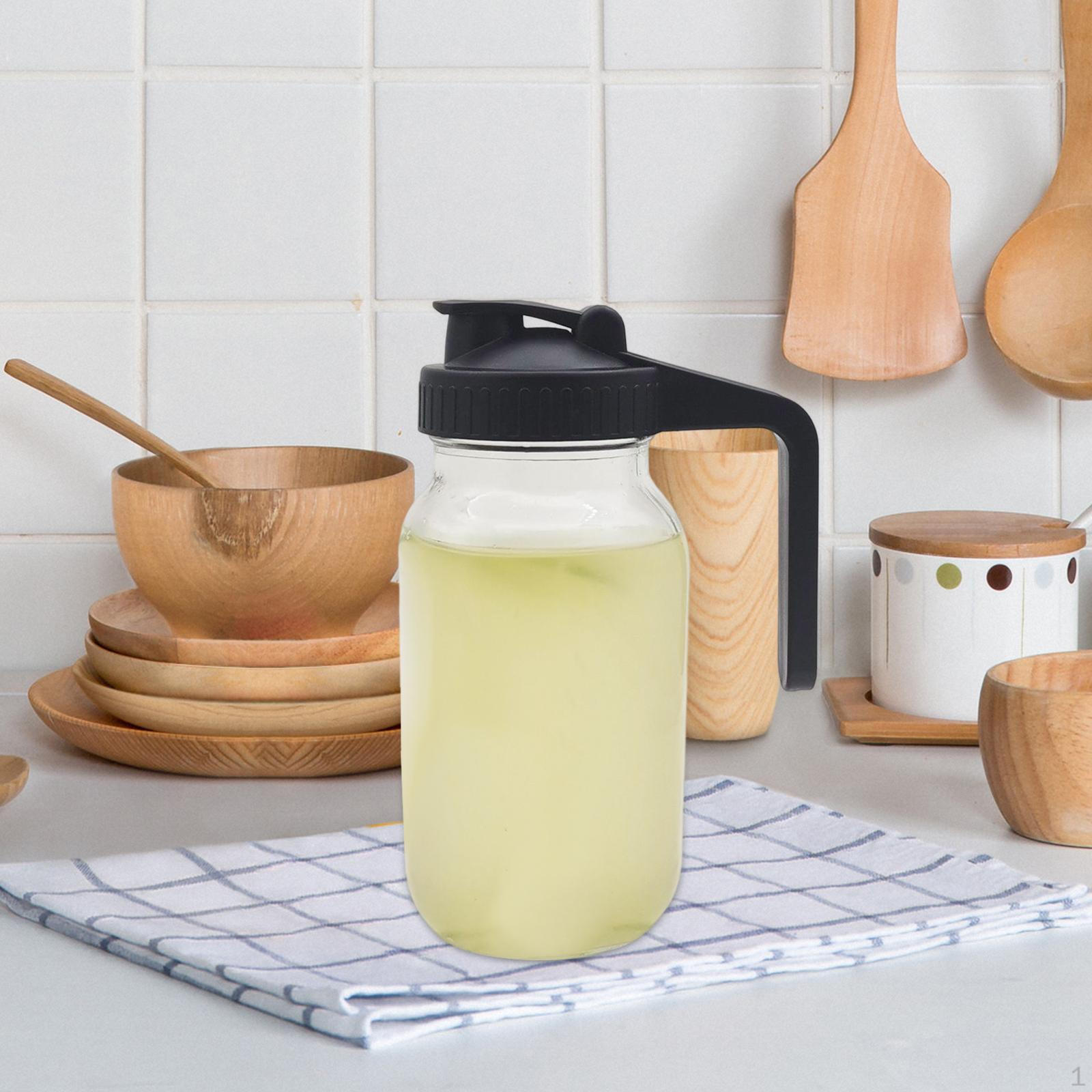 

Leakproof Jar Lid Pitcher ,Reusable Storage Canning Jars Lids ,Canning ,Airtight Pouring чорний