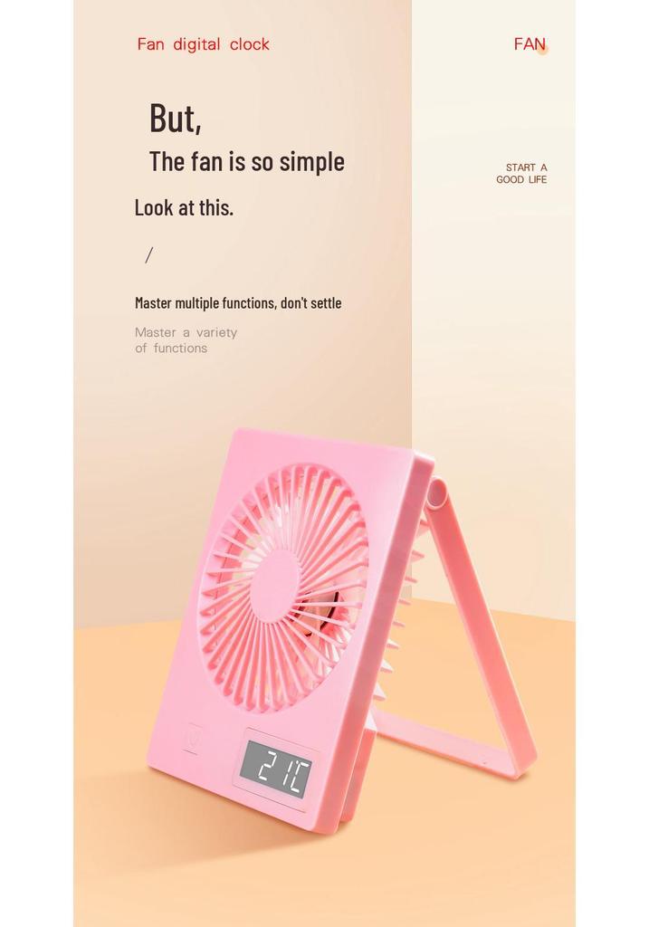 USB Rechargeable Mini Desktop & Handheld Fan - Long Battery Life, Ideal for Outdoor Use & Students