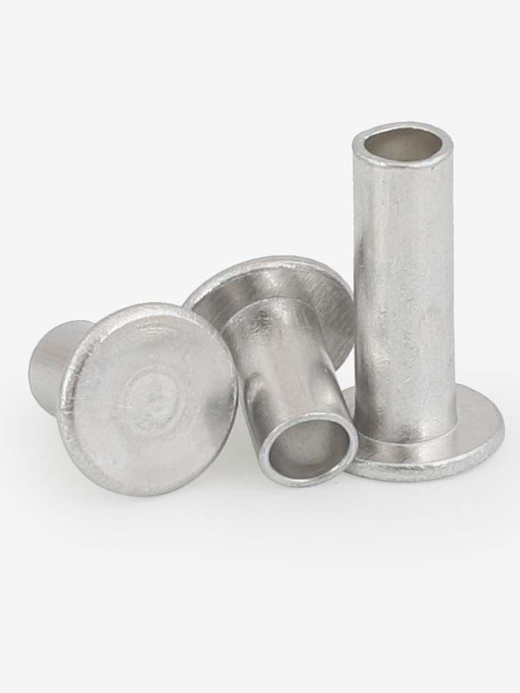 Aluminum Flat Head Semi-Hollow Rivets (M2-M8, GB875) 6x8mm (100 pcs)