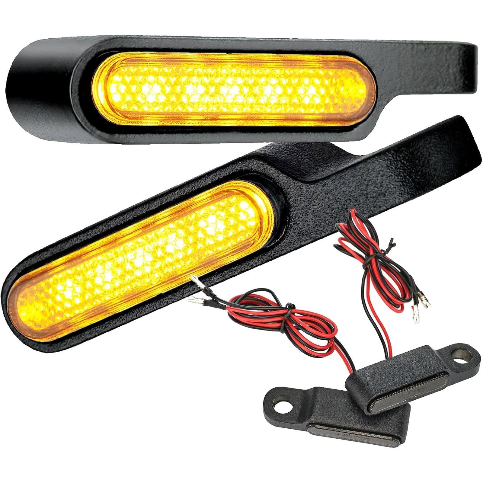 

ЧИСТЫЙ SEAK Мотоциклетный указатель поворота Светодиодный Бегущий указатель поворота Последовательный указатель поворота Функция габаритного огня Белый Комплект из 2 Маленький