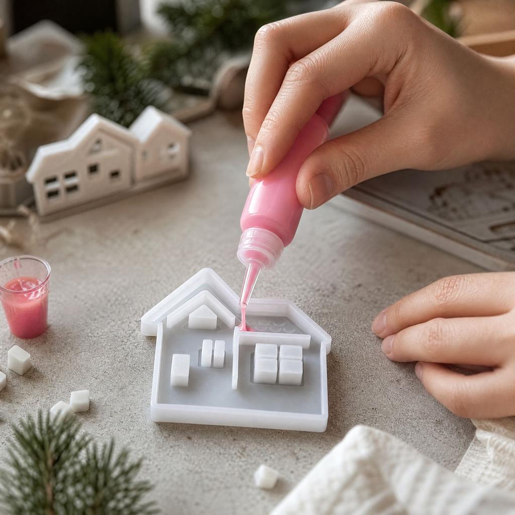 Christmas House Silicone for Crafts - DIY Resin and Baking