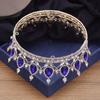Vintage Royal Queen King Tiaras and Crowns Prom Crystal Diadem Bridal Circle Crown Wedding Hair Jewelry Bride Accessories