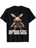 Novelty Vintage T Shirt Women Unisexs Cotton Tee Summer Spring Oversized ONeck Irgendwas stimmt mit Hasi nich Böses Hasi Pattern