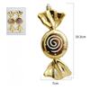 2, Christmas large flat candies, decorative pendants, Christmas tree ornaments, electroplated plastic painted candy ornaments