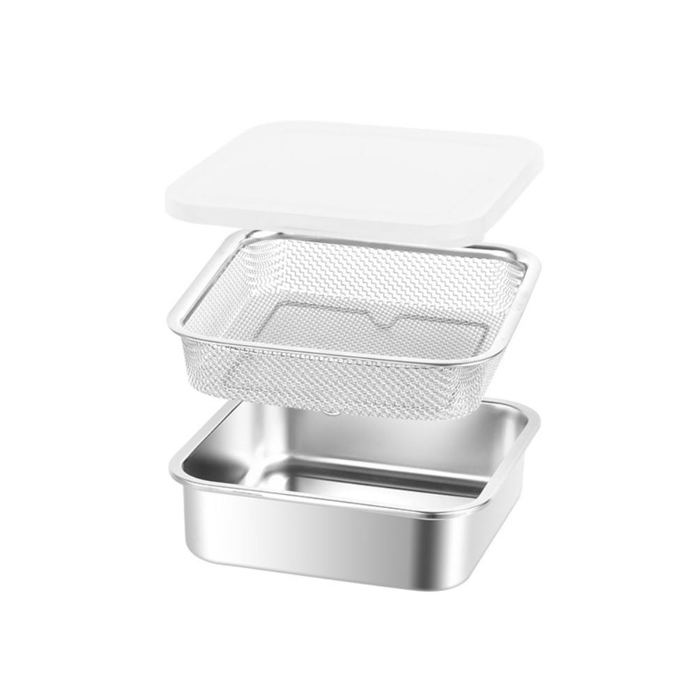 

Rust Proof Drain Basket Large Capacity Vegetable Washing Basin Rice Washing 1500ml