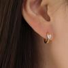 [SILVER] S CZ HEART EARRINGS (2 COLORS)
