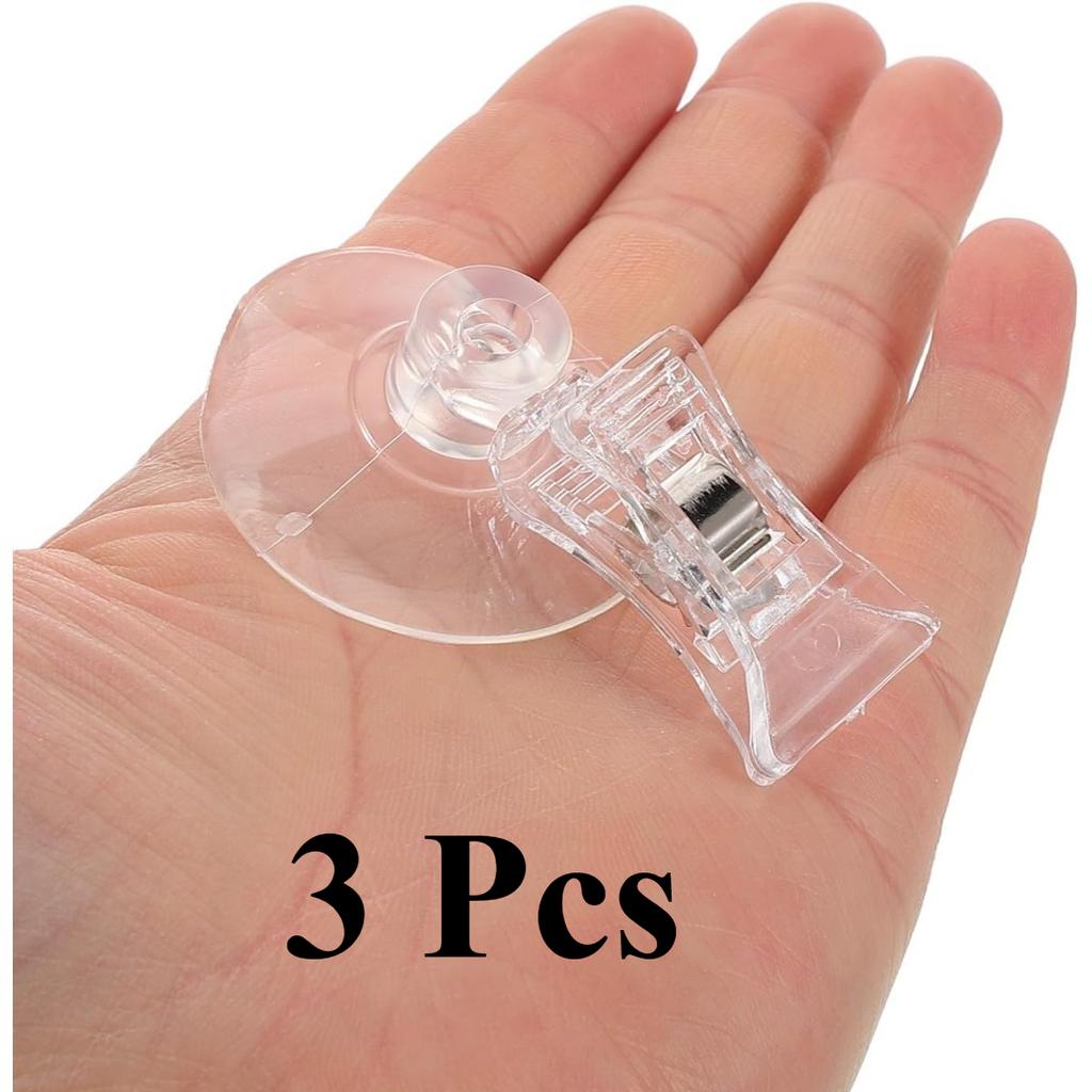 3PCS Punch Free Suction Cup Clips Multifunctional Wall Hook Window Phone Bracket Portable Holder for Kitchen Living Room Office