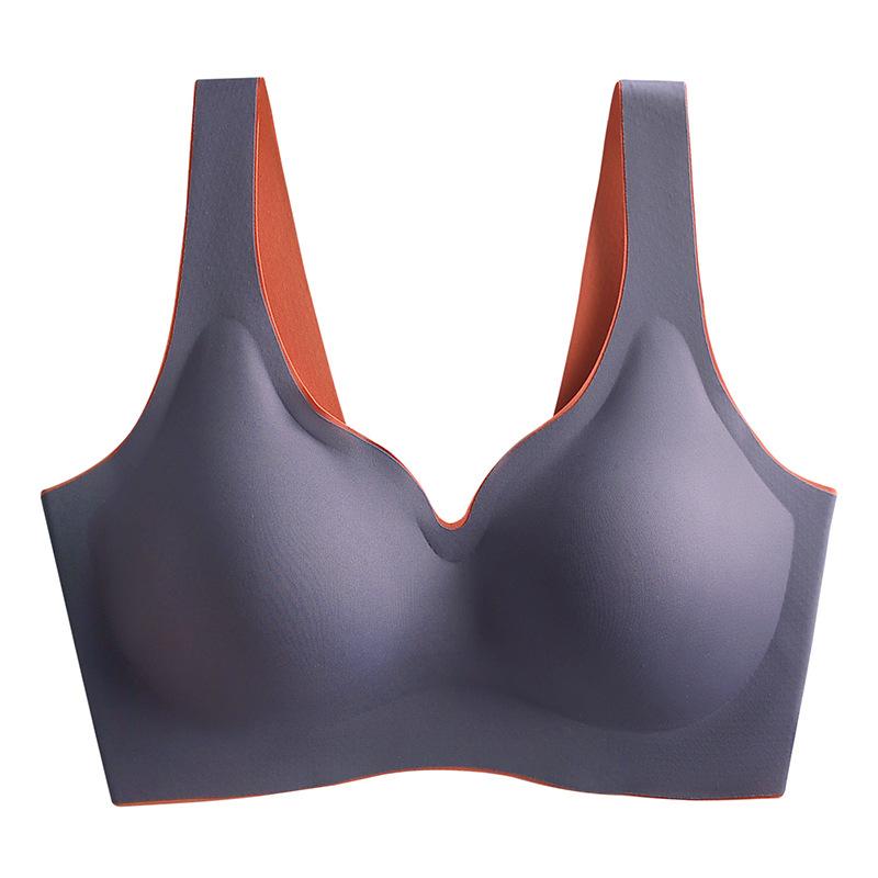 Latex-Unterwäsche für Damen, Weste, dünner BH ohne Markierungen, ohne Stahlring, Sport-Schlaf-BH
