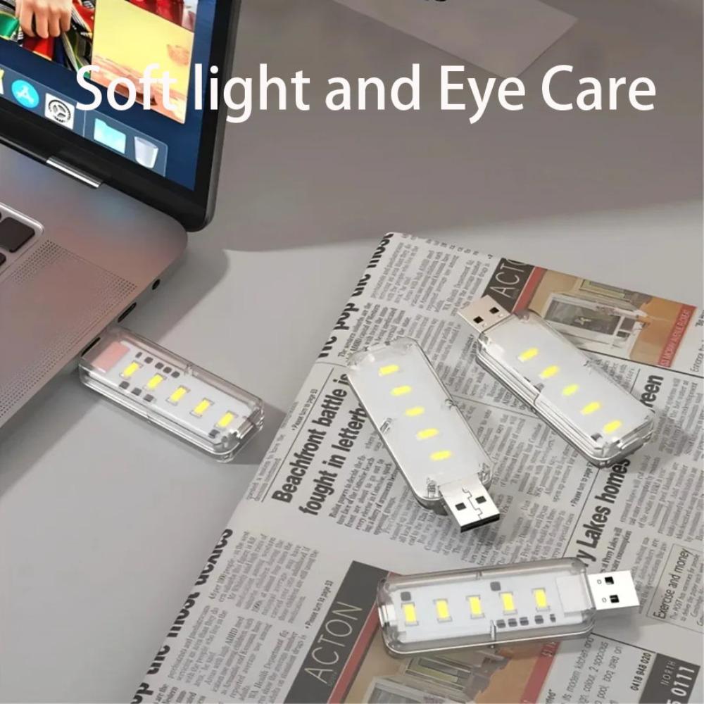 USB Touchschalter Nachtlicht 5 LED Mini Tragbar DC 5V Für Schlafzimmer Arbeitszimmer PC Laptop Mobile Powerbank Einsteckbeleuchtung