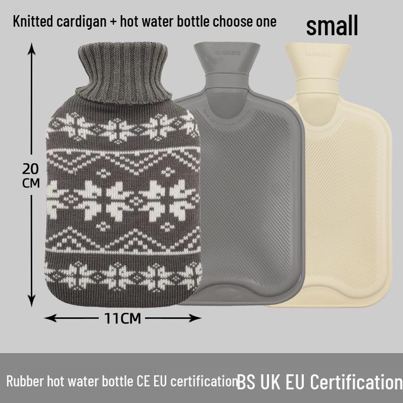 Explosion-Proof Hot Water Bottle: Rubber Design for Stomach and Feet, Long-Lasting Warmth