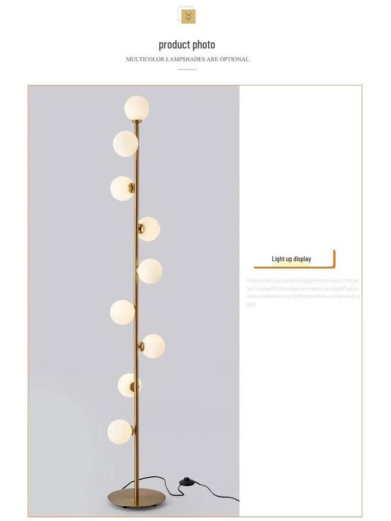 Nordic Multi-Head Magic Bean Floor Lamp - Creative Luxury Decor for Living Room and Bedroom.