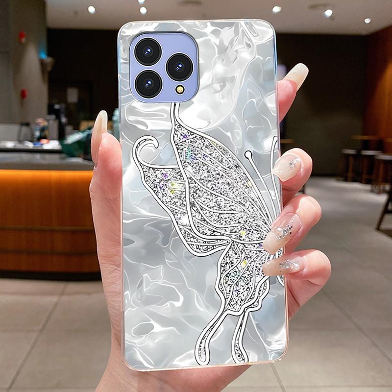 Handyhülle Für Cubot P80 Hülle Schmetterling Schleife Schutzhülle CubotP80 Schale Capa Transparent Weiches Silikon TPU Abdeckung Funda