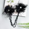 Xianqi Exquisite Feather Decoration Nail Beads Embellishment Multi-Layer Bead Chain Corsage Hair Accessories Luggage Clothing Accessories Stickers