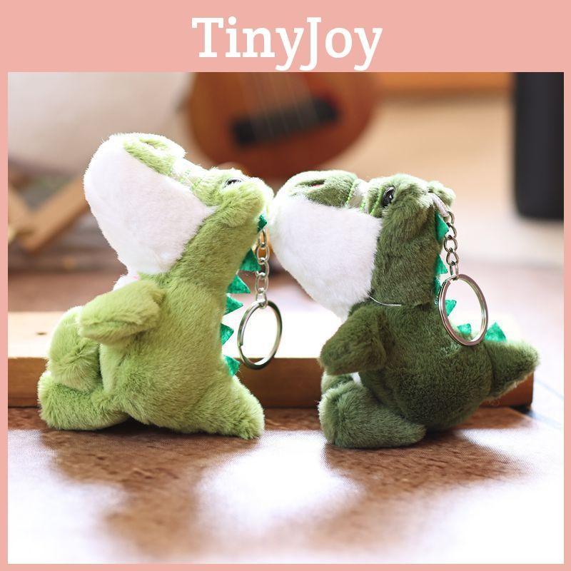 Cute Cartoon Green Crocodile Soft Plush Keychain Pp Cotton Filling Bags Gift