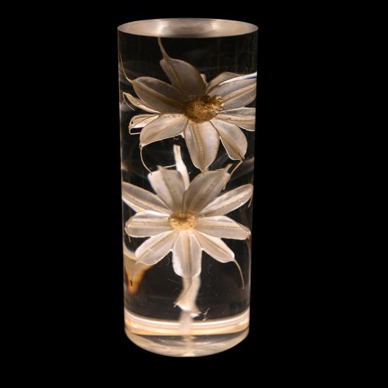 Desk Lamp Preserved Flower Acrylic Light Creative Ambient LED Night Lamp with Eternal Rose Lavender Design
