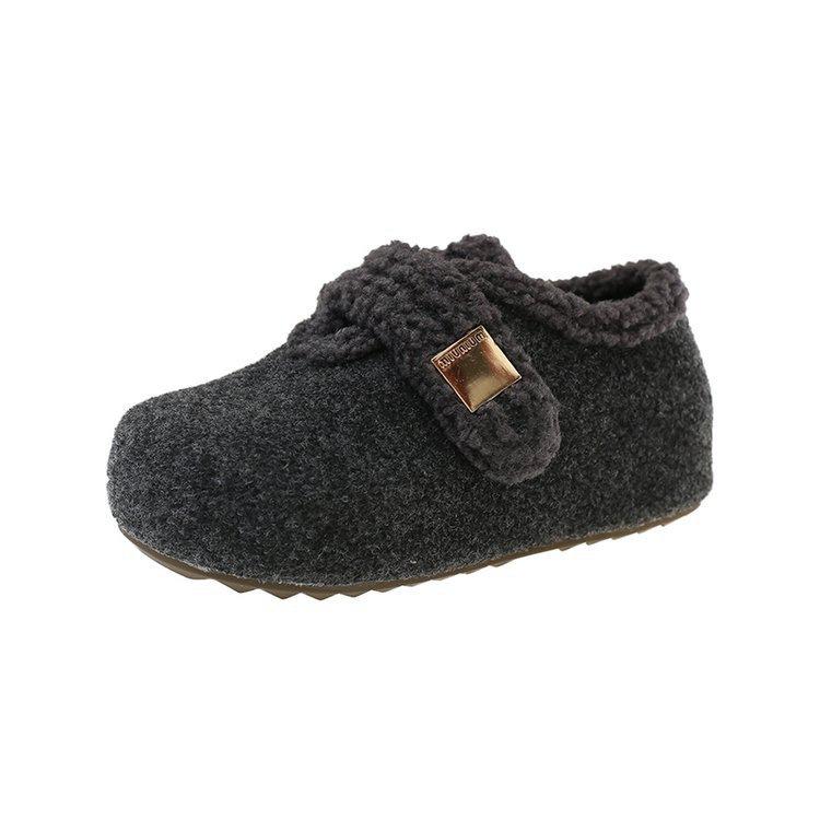 Retro cold-proof Birkenstock wool shoes winter new thick-soled warm cotton shoes
