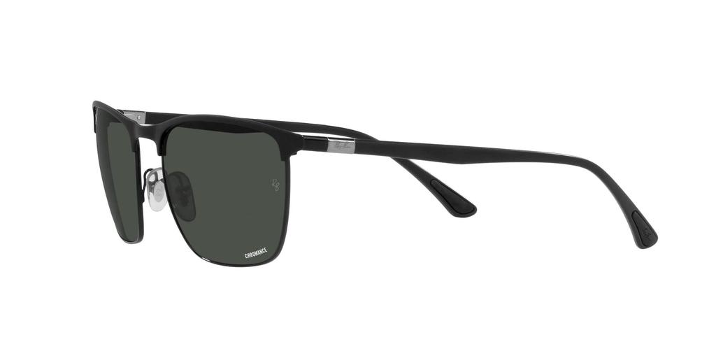 Sunglasses RB3686 Matte Dark Gray Contrast Enhanced Polarized Size 57 Ray-Ban Black/Black/Chromance/Crystal Lenses,