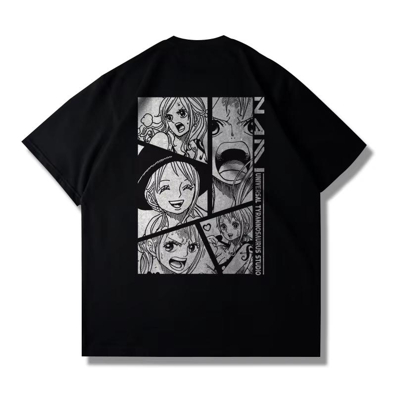 Japanese Anime ONE PIECE Collab Summer Oversized Trendy Unisex Short Sleeve T-shirt