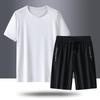 Men's Quick-Dry Ice Silk Summer Suit - Short Sleeve Top & Multi-Length Sports Pants