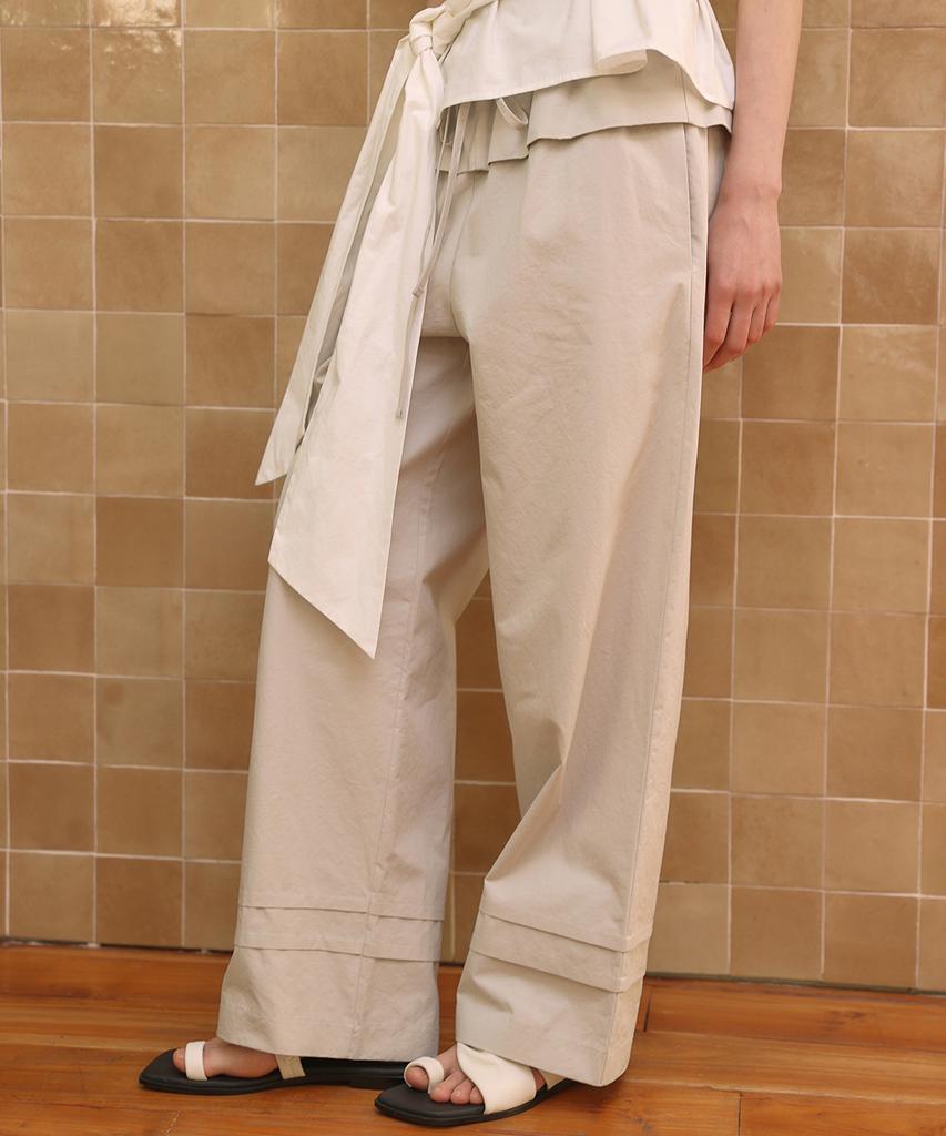 Auro Cotton Frill Pants [ Gray ]