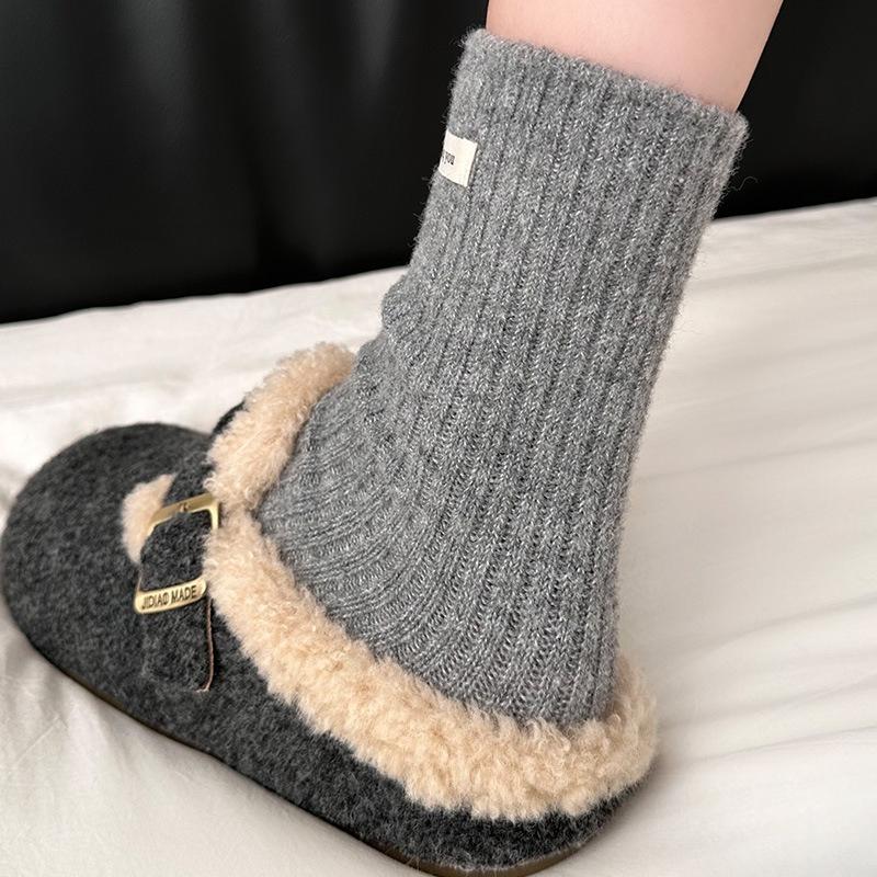 Thick Wool Socks - Children's Warm and Cute Cartoon Pile Socks. Comfortable Elastic Mid-calf Socks.
