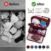 Travel Underwear Organizer Foldable Zipper Pouch Lingerie Bra Sock Hanging Durable Fabric Space Saving Suitcase Storage Gear