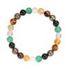 Tiger Eye Green Aventurine Pyrite Citrine And Clear Quartz Beaded Bracelet Earthy Fashion Jewelry For Men Women Daily Wear Simple Versatile Accessory