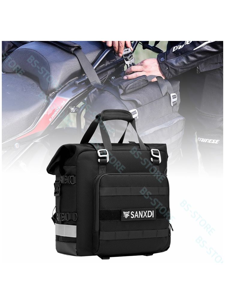 

1/2 Мотоциклетные аксессуары Рама Дуги безопасности Сумка Кофры 20 л Универсальная Боковая Задняя Сумка на сиденье Рюкзак для путешествий Мотоциклетный багаж для хранения