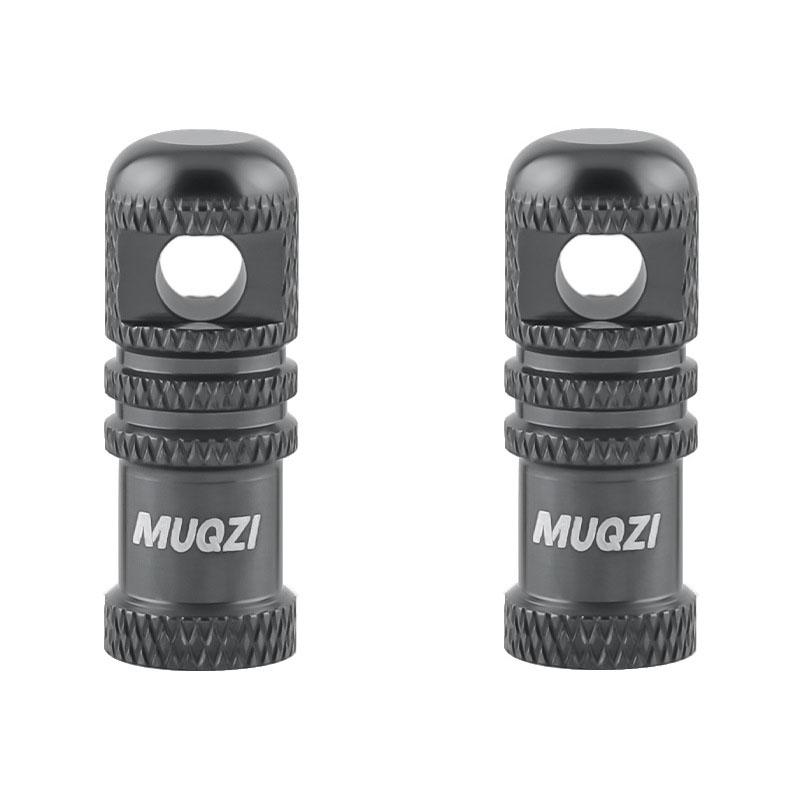 2 Stück Fahrradventilkappe mit Ventilkernentfernungsfunktion Tragbare Aluminiumlegierung Fahrrad Tubeless-Reifenventil Schaftkappe MTB Zubehör