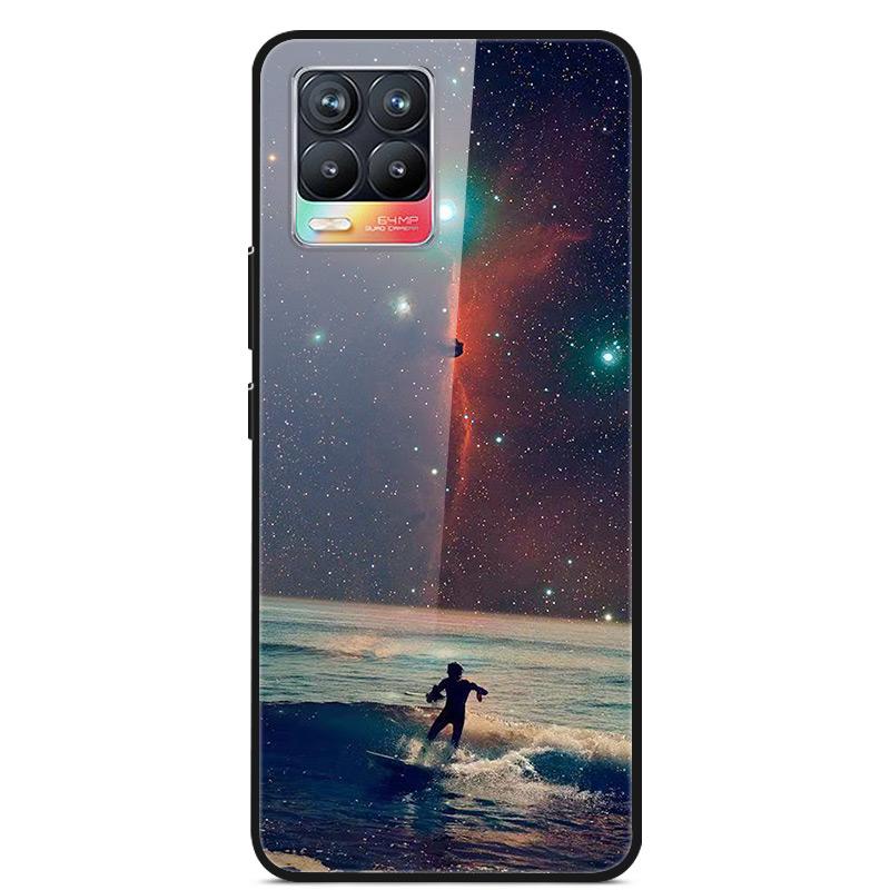 Glass Back Cover For Realme 8 Pro Case Tempered Glass Case For Realme 8 Pro 8i Realme 8 5G Phone Case Cover Realme8 5G Pro Funda