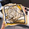 70x70cm Lightweight Silk-Look Square Scarf Women French Chic Hair Band Office Accessory Viscose 96%