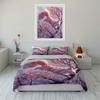 Pink Fox Cherry Blossom Decor Bedding Set with 1 Duvet Cover 2 Pillowcases Single Double King Queen, Gift