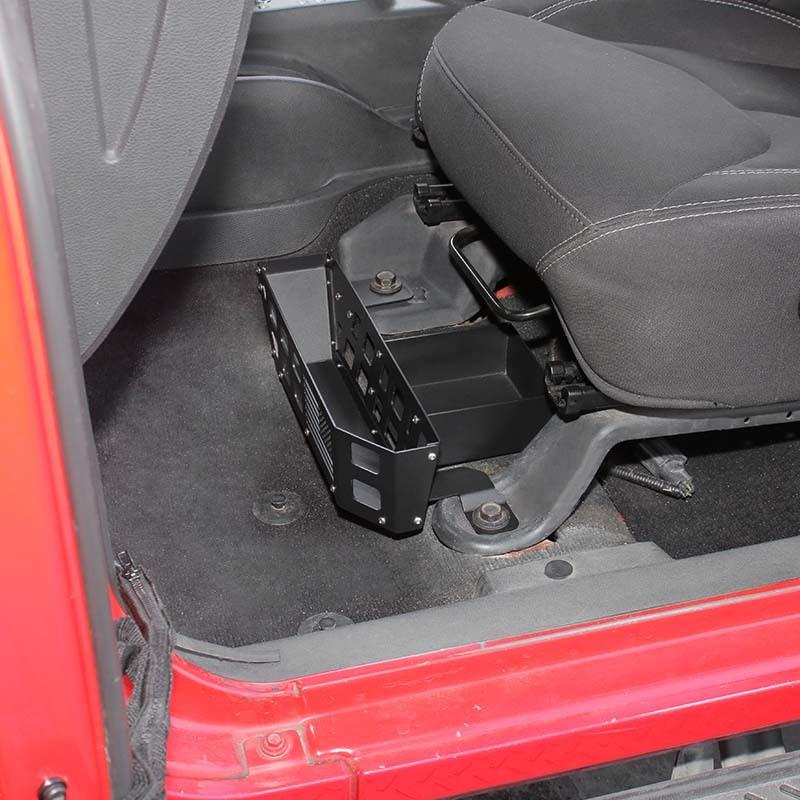 For Jeep Wrangler JK 2007-2017 Car Front Under Seat Storage Box Organizer Container Interior Stowing Tidying Accessories