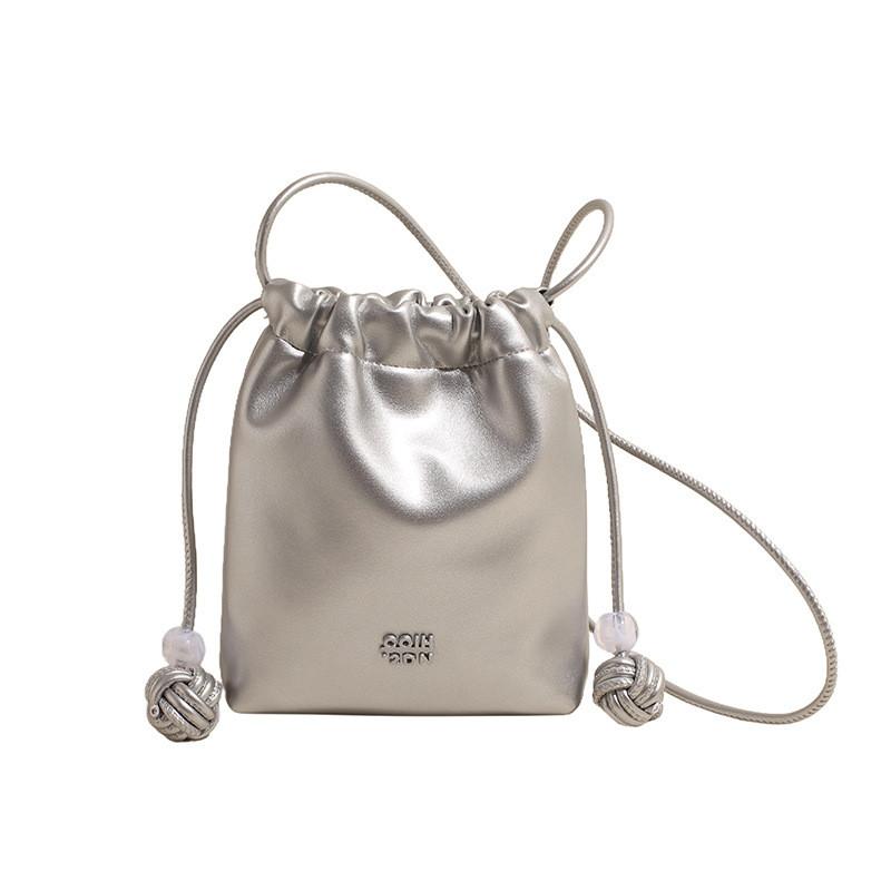 IELGY Fashion Simple Mobile Phone Lucky Bag Bag Lightweight Fresh Drawstring Hand Bag Crossbody