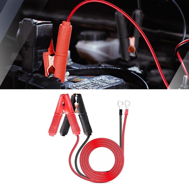 Auto Car Patch Cord Cigarette-Lighter Socket Battery Alligator for Crocodile Clips Connector Clamp-on Extension Charge C