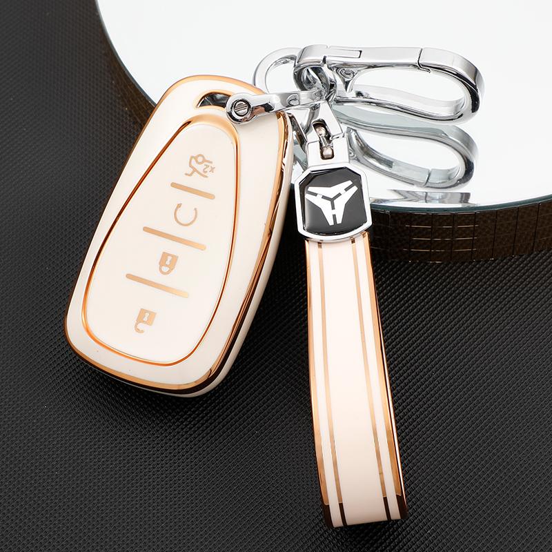 For Chevrolet Chevy Malibu Camaro Cruze Traverse Sonic Volt Bolt Equinox 4/5 Buttons TPU Car Key Case Cover Shell Fob Keychain