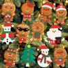 12 PVC Gingerbread Man Ornaments for Christmas Tree, Kitchen Decoration, and DIY Accessories.