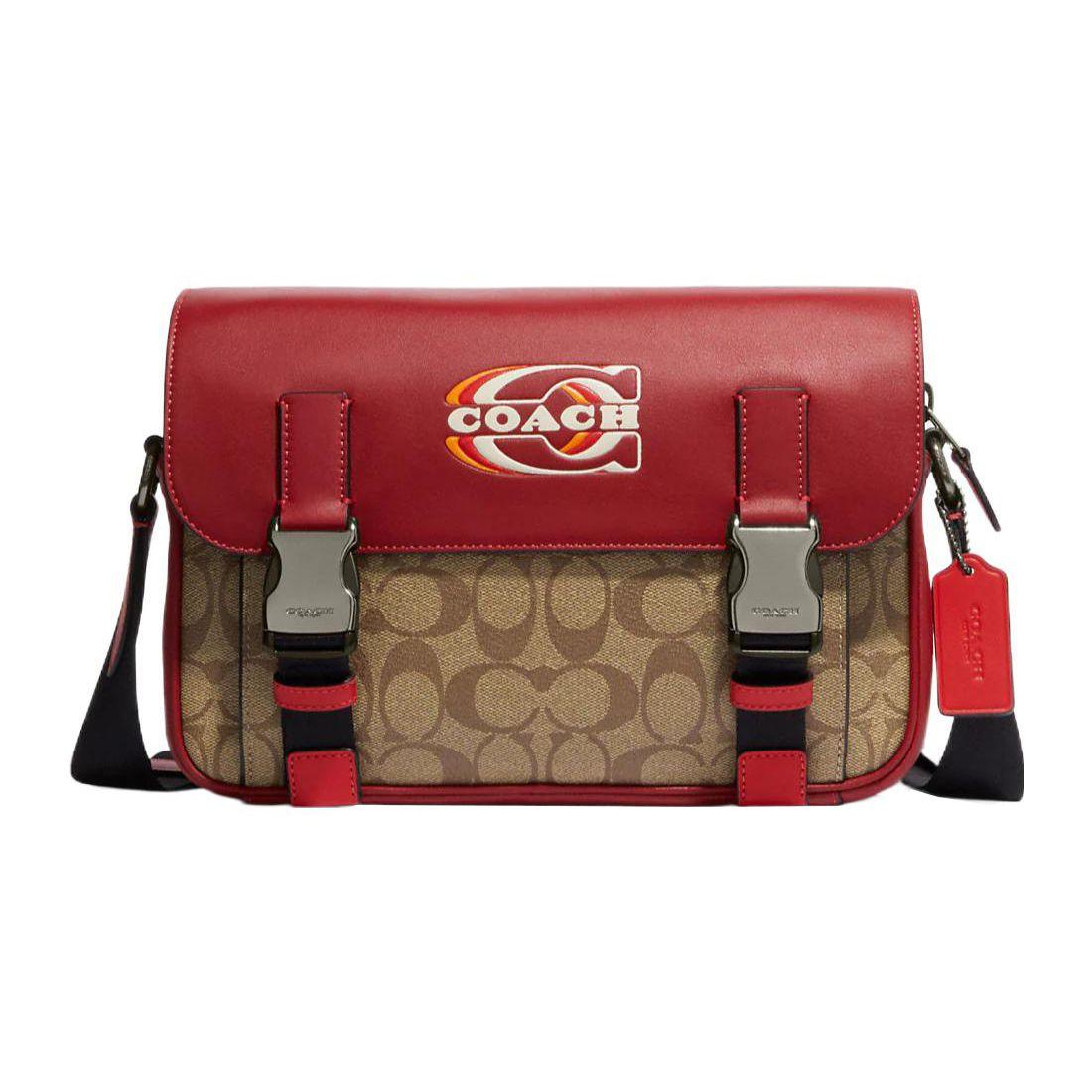 

Coach Track 27 Color Block Classic Monogram Zipper Buckle Closure Coated Canvas And Leather Crossbody Bag Large Men crossbody bag CE873-QBV1U Basic Set (Bag+Dust Bag)