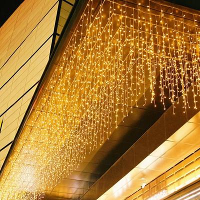4.5M LED Curtain String Lights Waterproof Outdoor Christmas Icicle Fairy Lights For Garden Wedding Party House Decoration Garlan