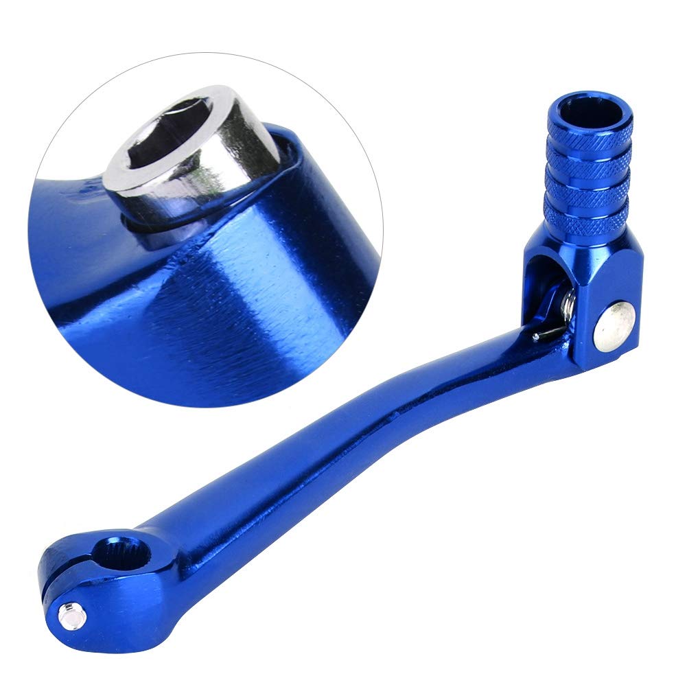 Evrensel Motosiklet Vites Pedalı Vites Kolu Motosiklet Modifikasyon Aksesuarları Alüminyum Alaşım Montaj Deliği 11-14mm Kaymaz 150x65mm (mavi)