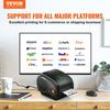 VEVOR Thermal Label Printer, 300DPI for 4x6 Mailing Packages, Wireless Bluetooth & Automatic Label Recognition