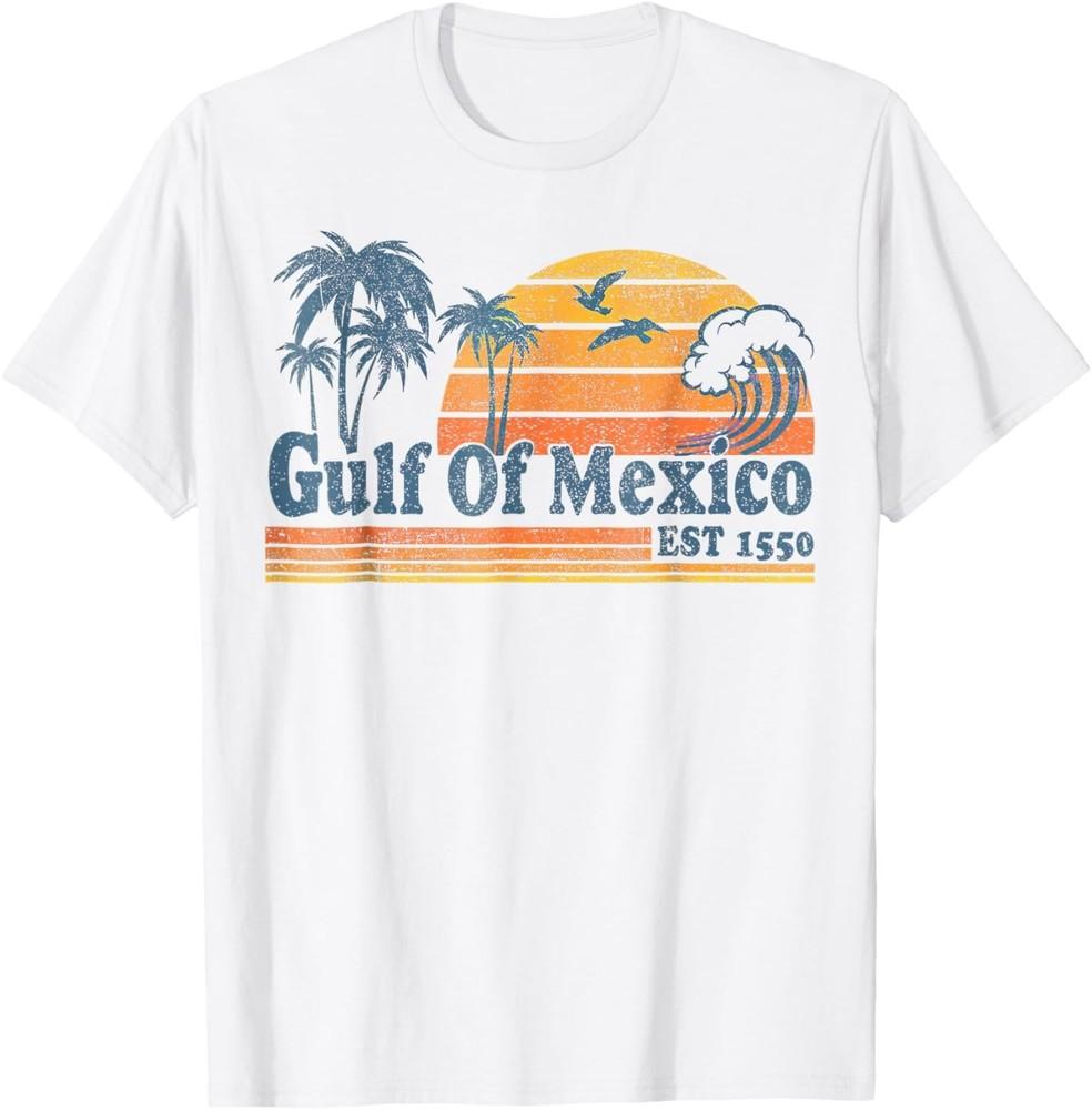 

Gulf of Mexico Est 1550 Retro Vintage Beach Gulf of Mexico unisex T-Shirt L
