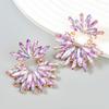Pinkdudu Multi-Color & Green Rhinestone Earrings Ultra Sparkle Statement Studs PD1064
